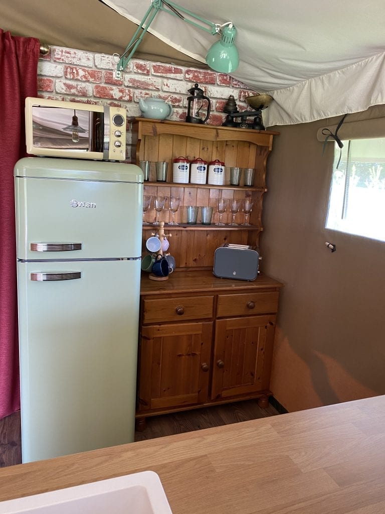 Kitchen luxury safari tent