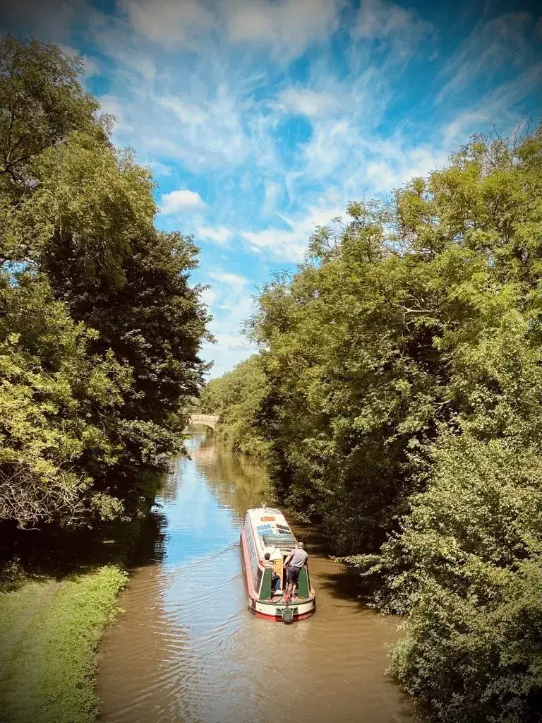 Barge on a canal