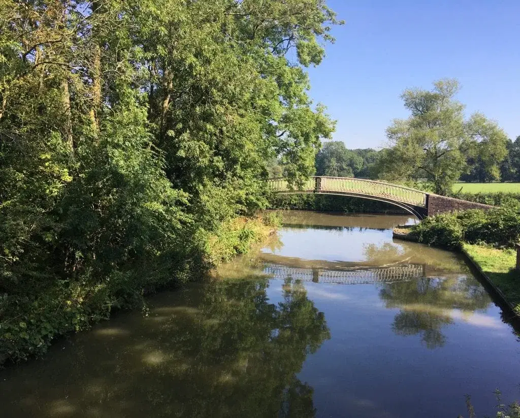 Canal with bridge