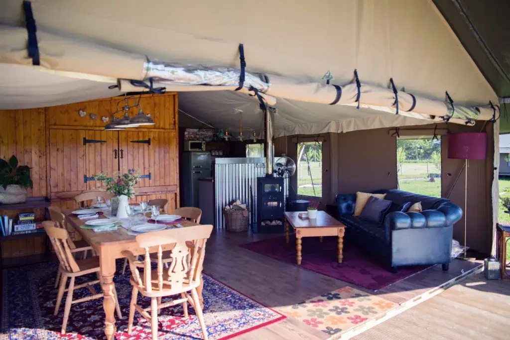 Inside Safari tent